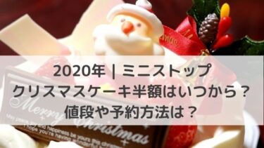 年 ミニストップのクリスマスケーキ半額はいつから 値段や予約方法は グルメ 生活