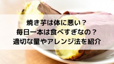 焼き芋は体に悪い 毎日一本は食べすぎなの 適切な量や