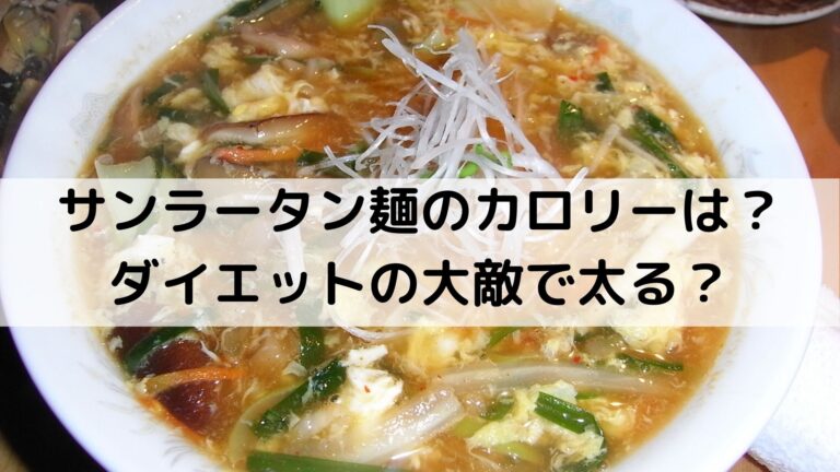 サンラータン麺のカロリーは ダイエットの大敵で太る